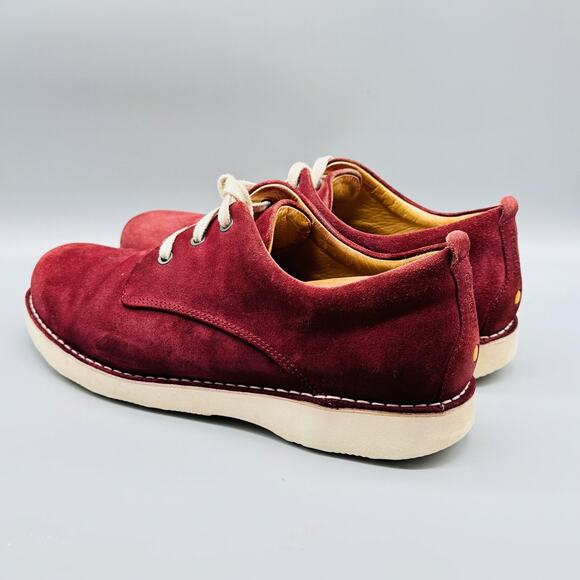 Samuel Hubbard Shoes Mens 14 Burgundy Suede Sneaker Lace Up Vibram Sole Derby - Picture 4 of 11